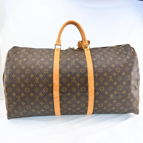 Authentic LOUIS VUITTON Keepall 60 Monogram Canvas Hand Bag bsj746-110625 - Picture 2 of 16